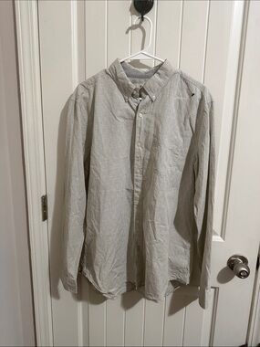 Men’s American Eagle Outfitters Light Gray Button-Down Shirt